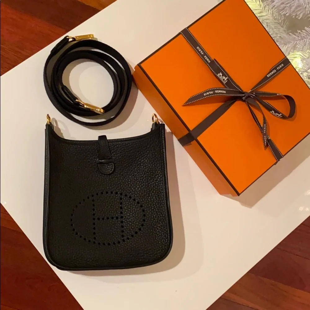 Hermès Evelyne 16 Bag (mini/TPM) Black and GHW